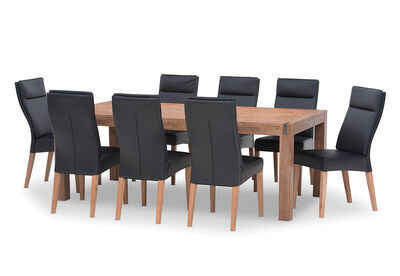 SILVERWOOD - 9 Piece Dining Suite with Asheville Chairs