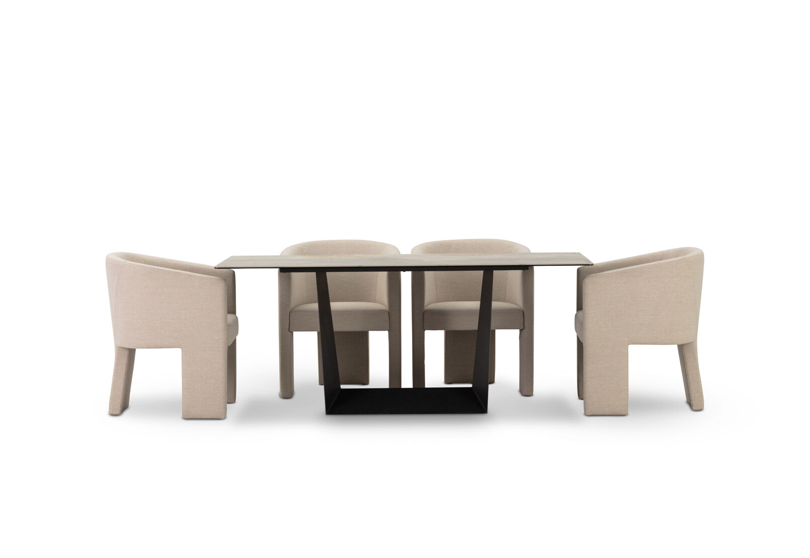 MILAS - 7 Piece Dining Suite with Alicante Dining Chairs. MILAS