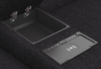 SINATRA FABRIC - Media 3 Seater with 2 Inbuilt Electric Recliners SINATRA FABRIC