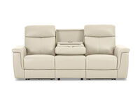 SERGIO LEATHER - 3 Seater with 2 Inbuilt Electric Recliners SERGIO LEATHER