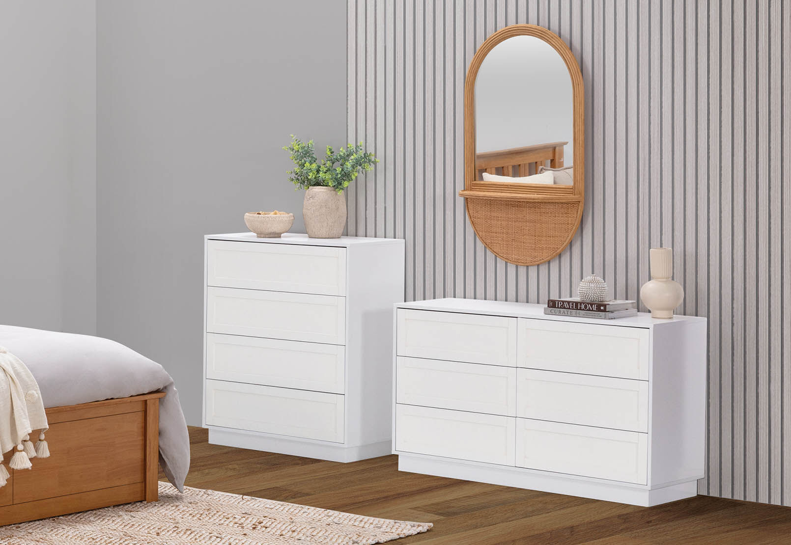 White chest 6 drawers top