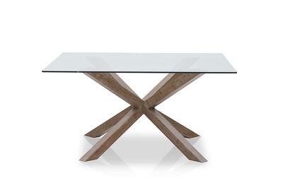 PROMENADE - Square Glass Top Dining Table