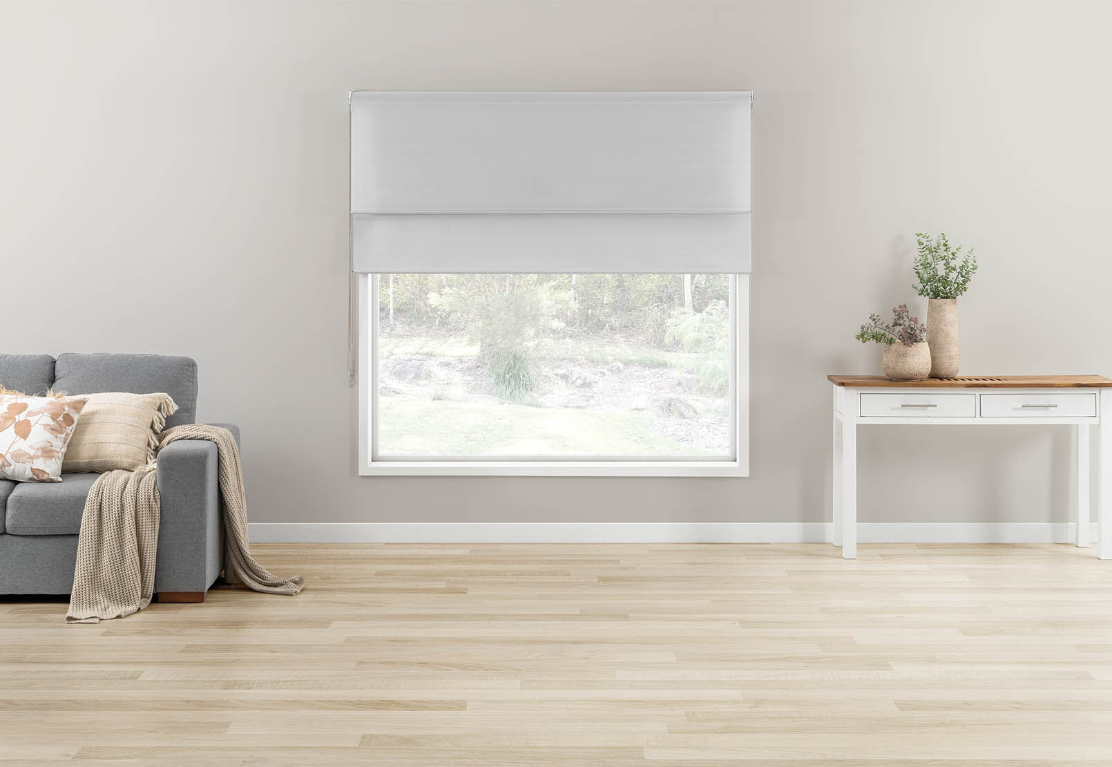 DUSK - Duo Roller Blind - Blockout & Sheer 150 x 240cm DUSK
