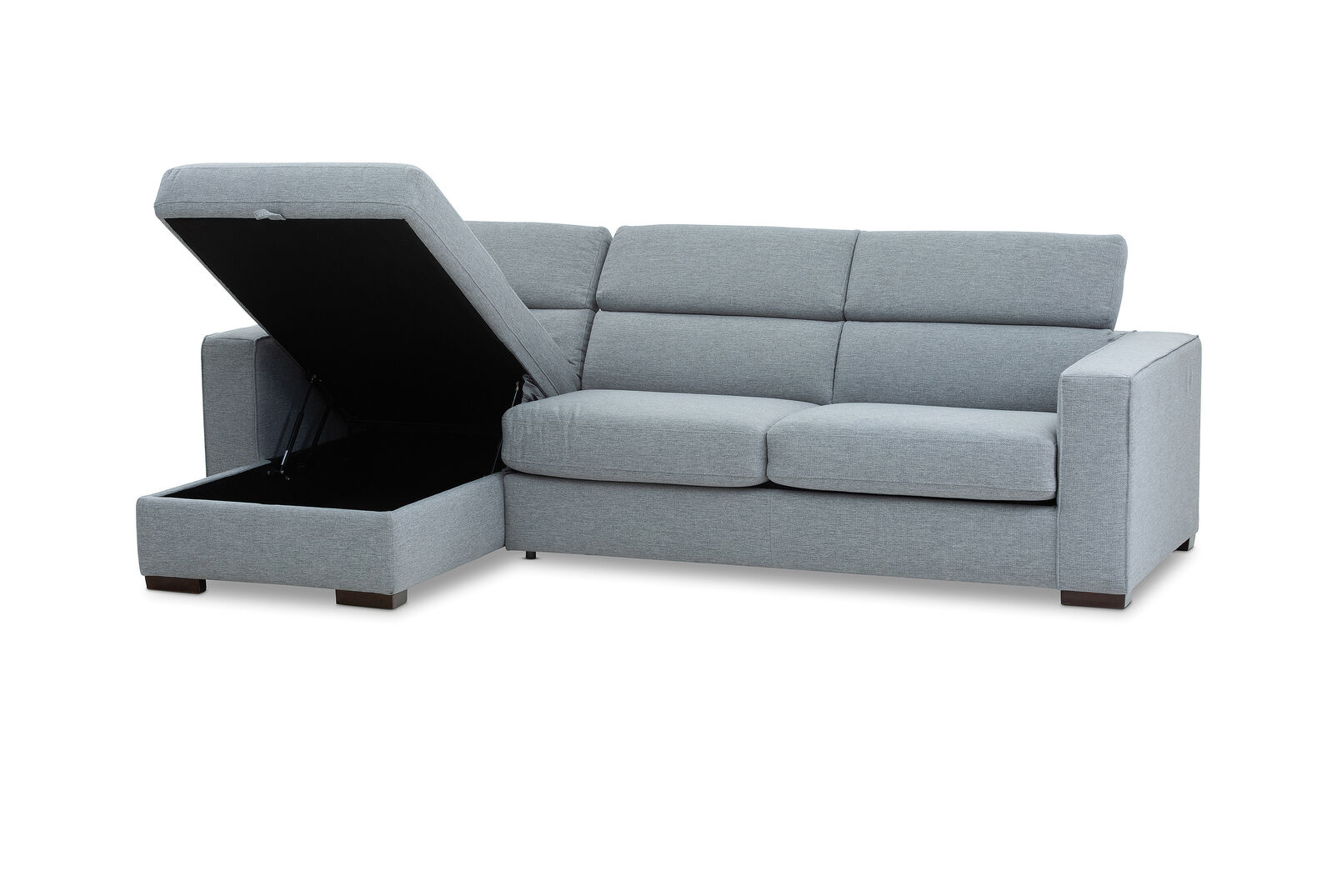 ANGUS - Fabric Left-Hand Facing 3 Seater Chaise with Sofa Bed ANGUS