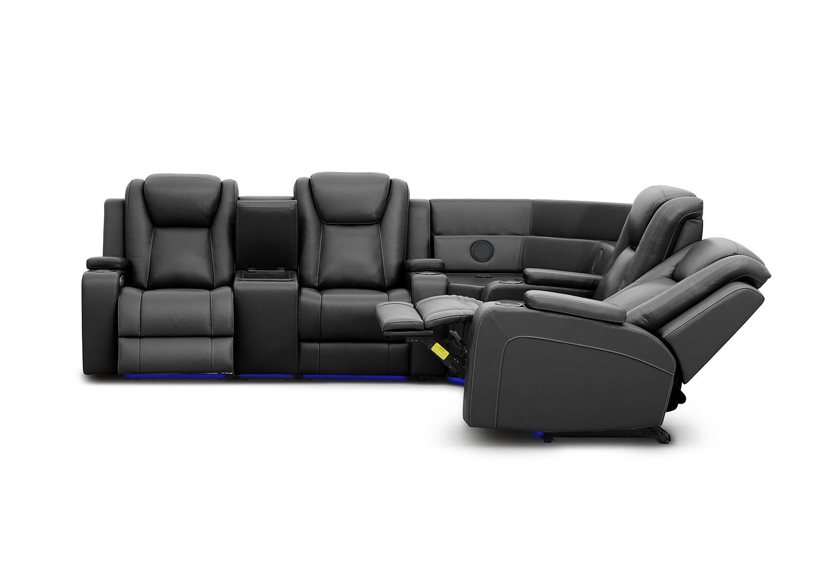 SENTINAL MK2 LEATHER - 4 Piece Corner with LHF Console SENTINAL MK2 LEATHER