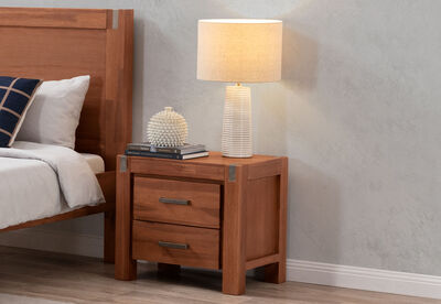 SILVERWOOD - 2 Drawer Bedside