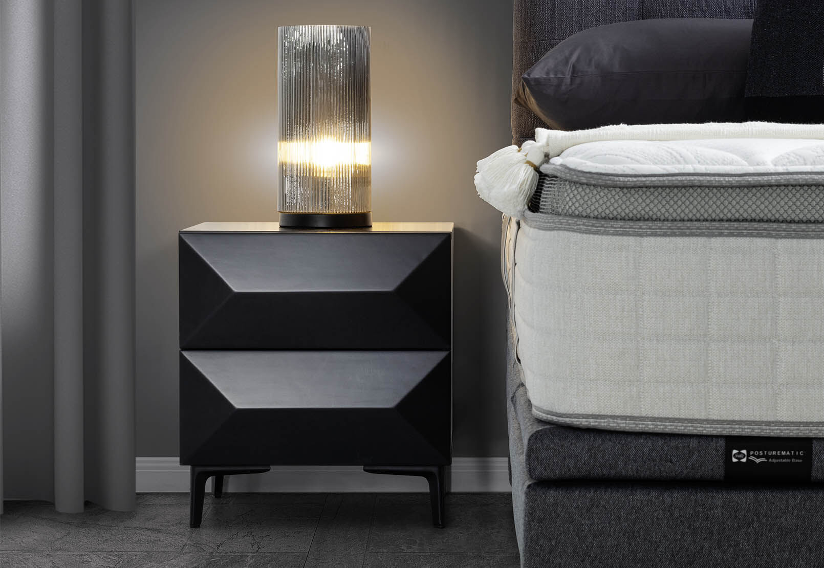 MILANA - 2 Drawer Bedside MILANA