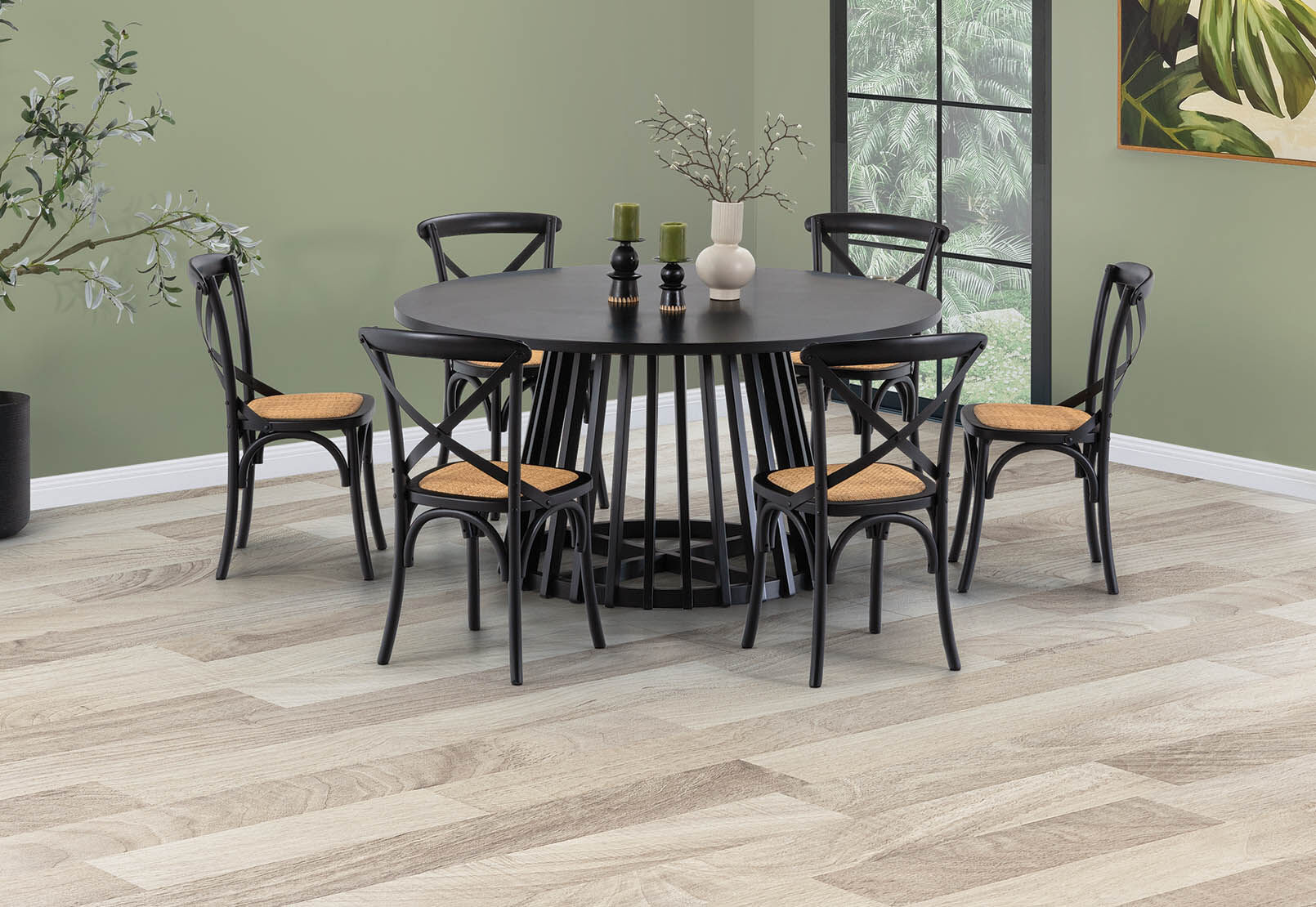 TORENTO - 7 Piece Dining Suite with Bordeaux Chairs. TORENTO