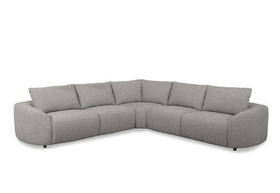 ARETHA FABRIC - Corner Lounge with Electric Recliner