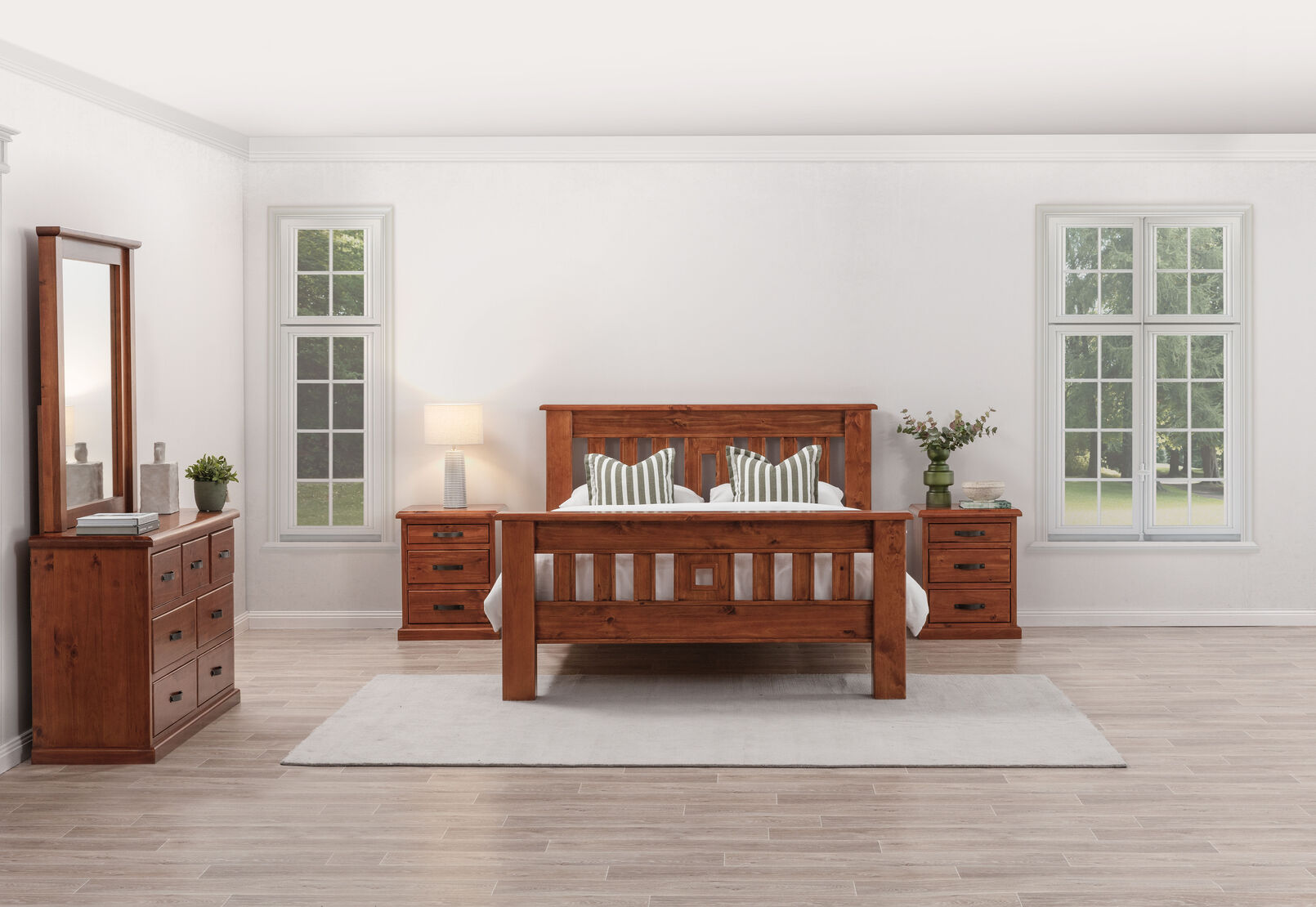CALLAGHAN - 4 Piece Queen Bed Dresser Suite CALLAGHAN