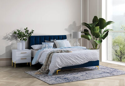 DELGADO - White 2 Drawer Bedside