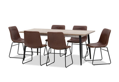 KORI - 7 Piece Dining Suite with Loire Dining Chairs