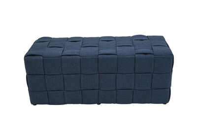 NOLAN - Navy Ottoman Bench