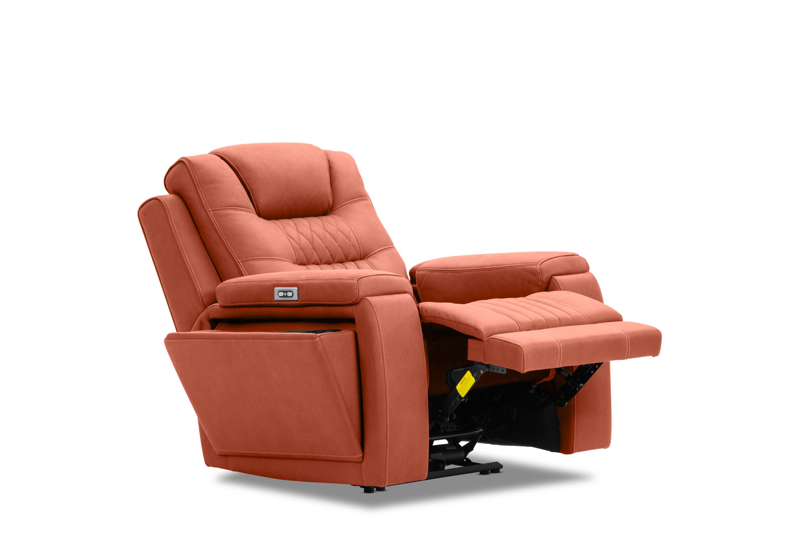 RED AGASSI FABRIC Dual Electric Recliner