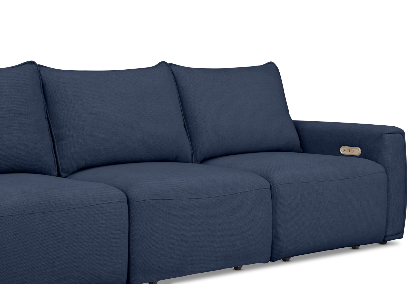 MIKAELA - 3 Seater with Sliding Electric Chaise MIKAELA
