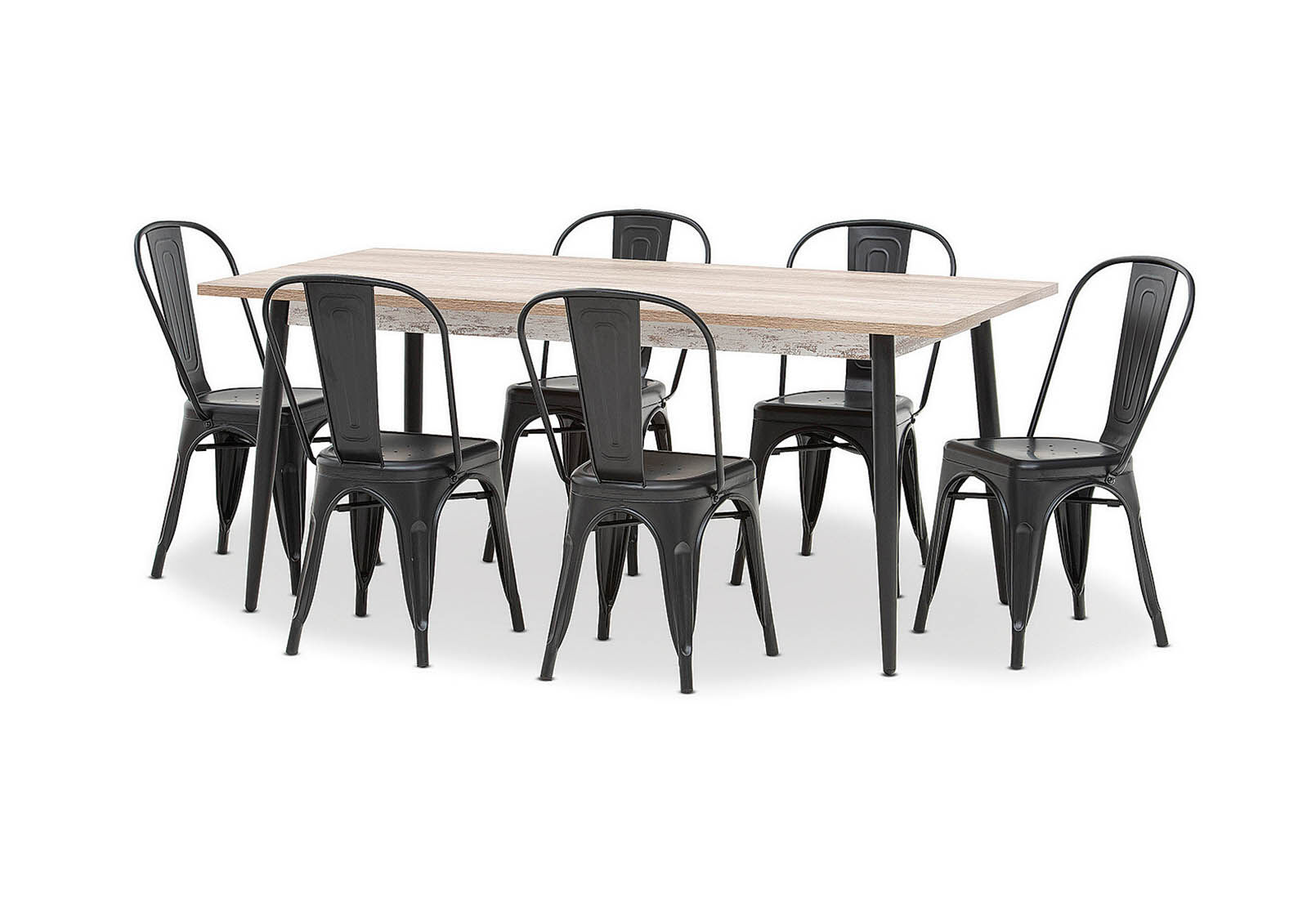 KORI - 7 Piece Dining Suite with Harz Dining Chairs KORI