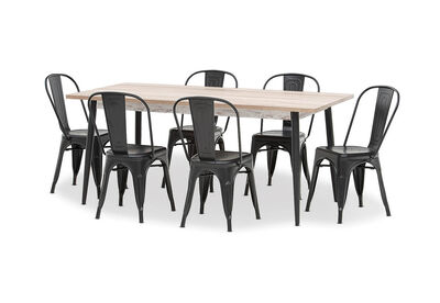 KORI - 7 Piece Dining Suite with Harz Dining Chairs