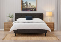 BRIGITTA - Grey Queen Bed BRIGITTA