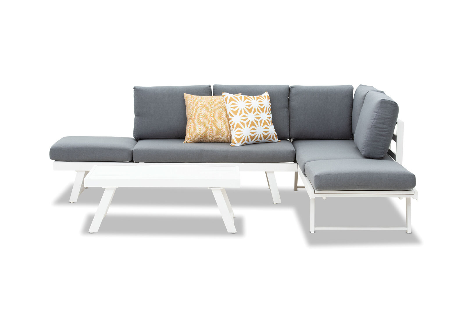 WHITE ISLA 3 Piece Outdoor Lounge Setting Amart Furniture