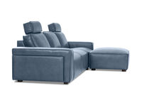 BARTELLE LEATHER - 3.5 Seater Sofa with Ottoman. BARTELLE LEATHER