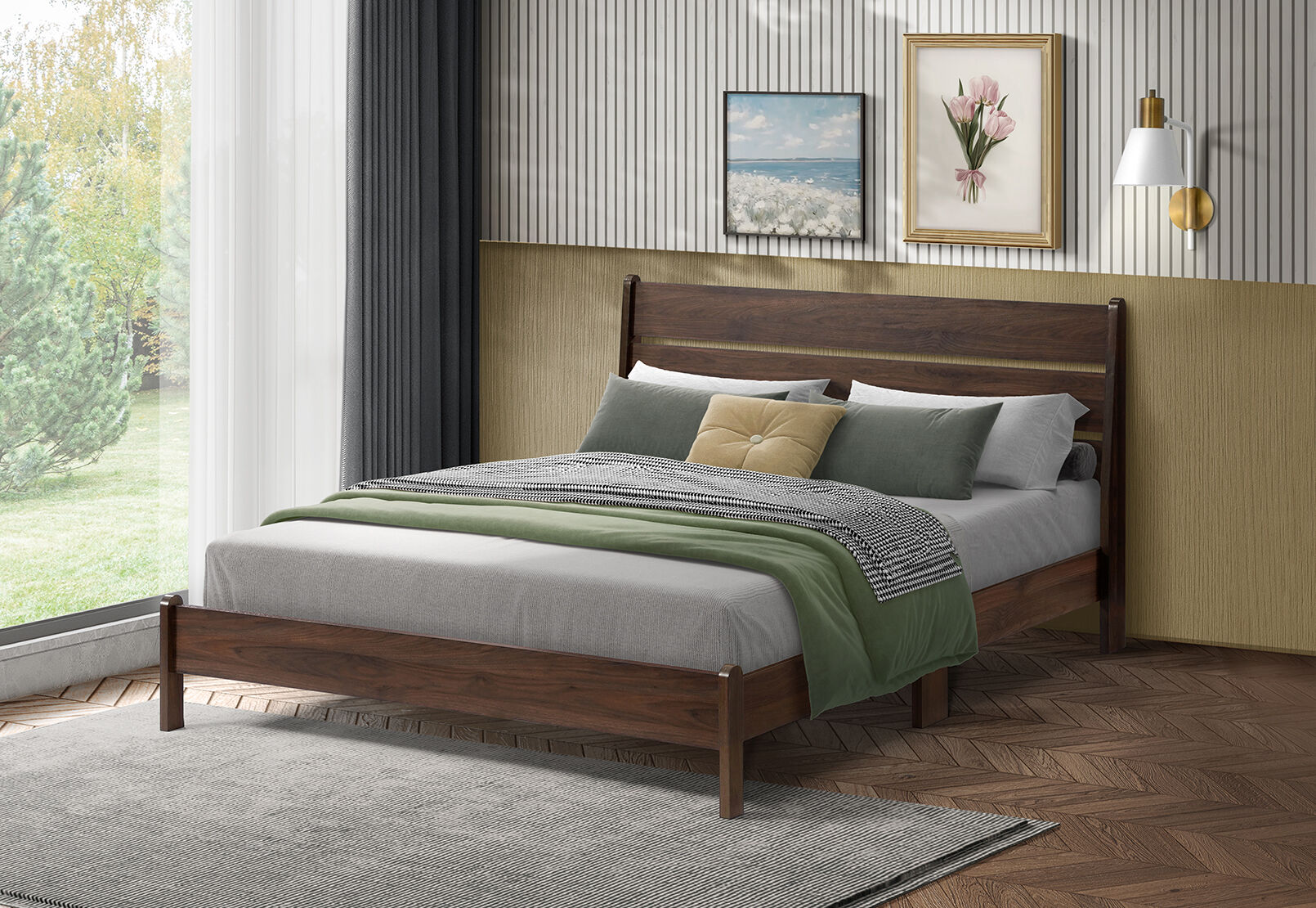 SAXTON - Double Bed (3CTNS) SAXTON