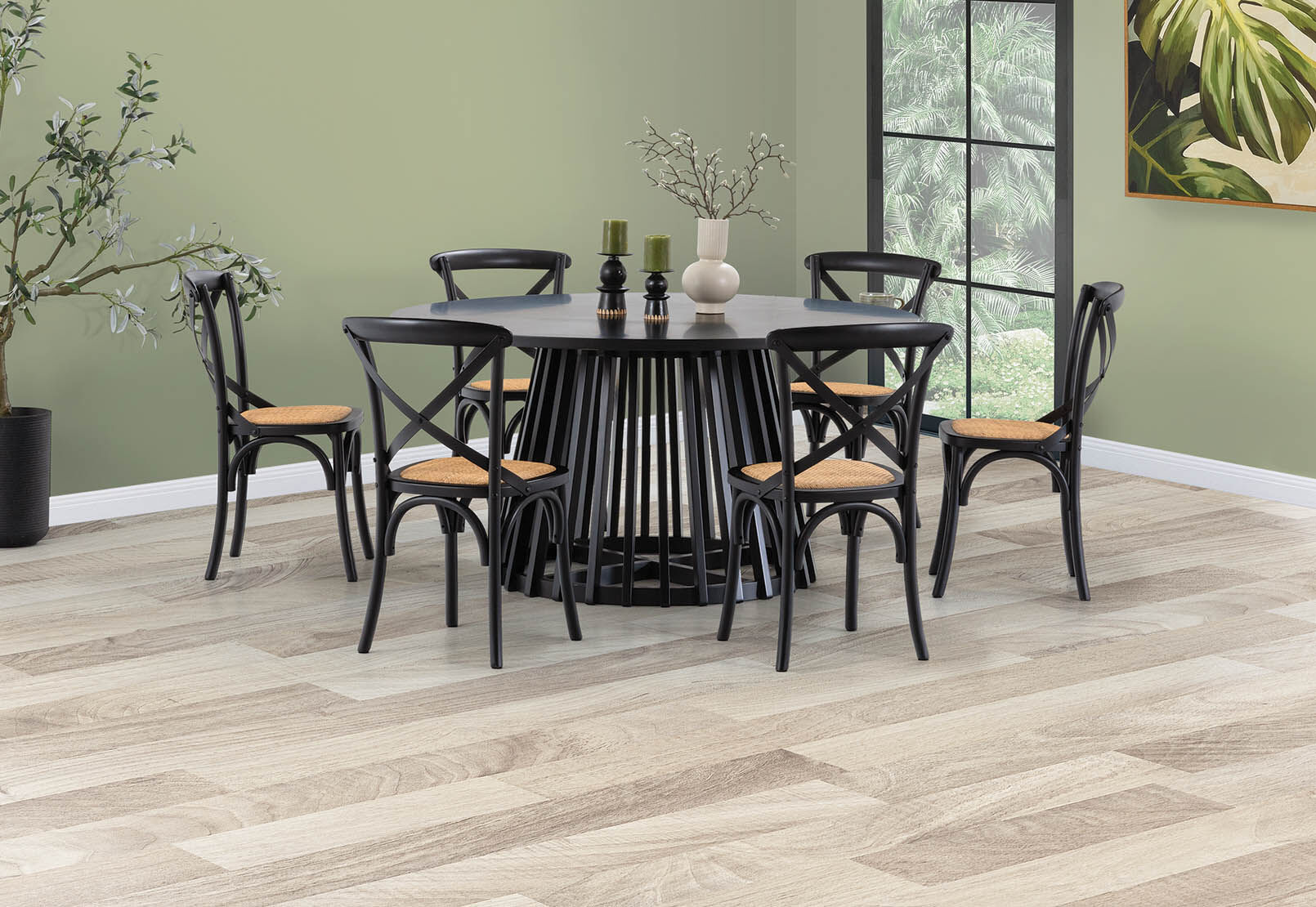 TORENTO - 7 Piece Dining Suite with Bordeaux Chairs. TORENTO