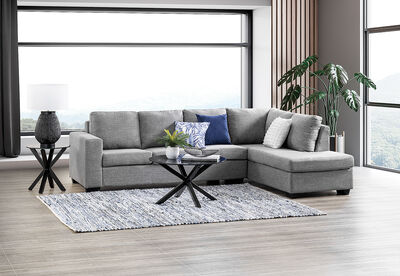 BONZA - Fabric Corner Lounge with RHF Chaise