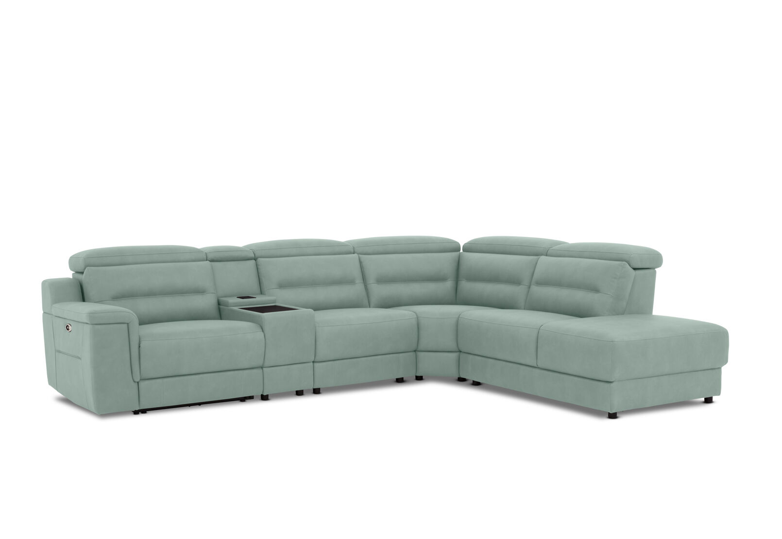 JEFFRIES FABRIC - Corner Lounge with Inbuilt Electric Recliner and RHF Chaise JEFFRIES FABRIC