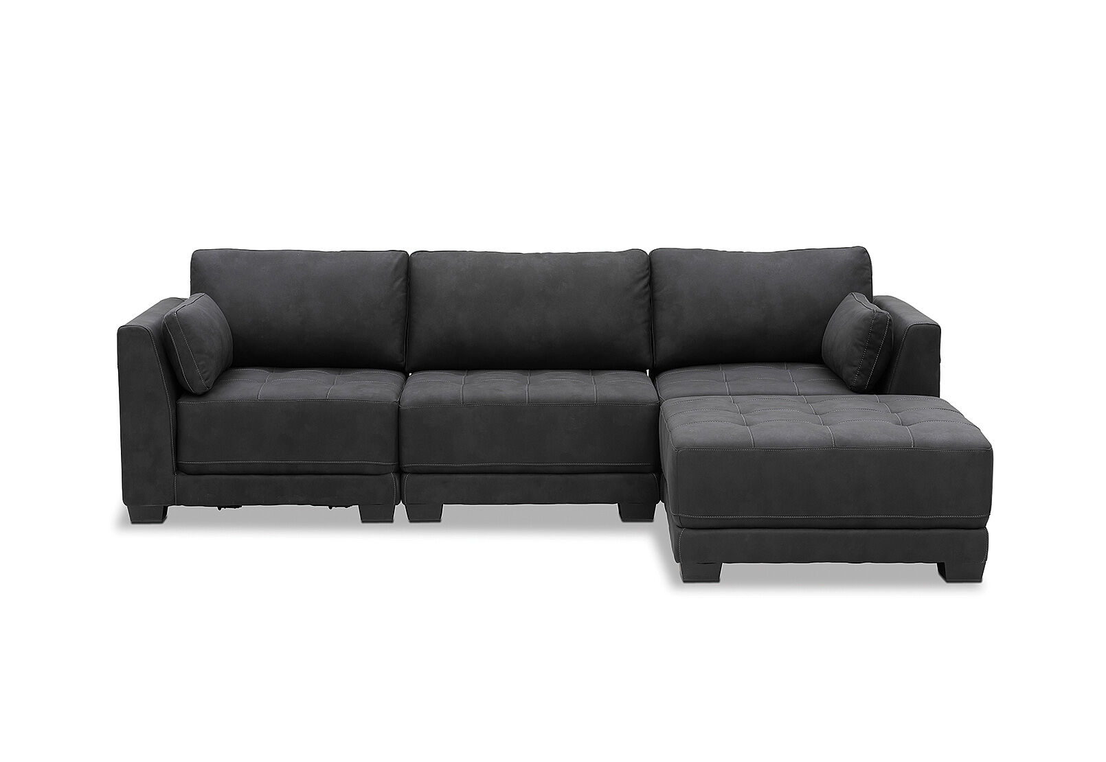BLACK ELEANOR Fabric 4 Piece Lounge Setting