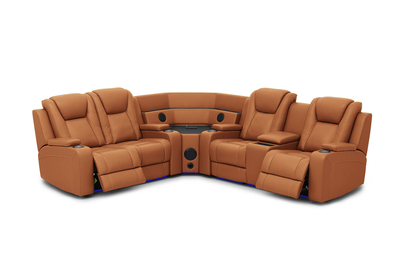 SENTINAL MK2 LEATHER - 4 Piece Corner with RHF Console SENTINAL MK2 LEATHER
