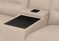 JEFFRIES FABRIC - Corner Lounge with Inbuilt Electric Recliner and LHF Chaise JEFFRIES FABRIC