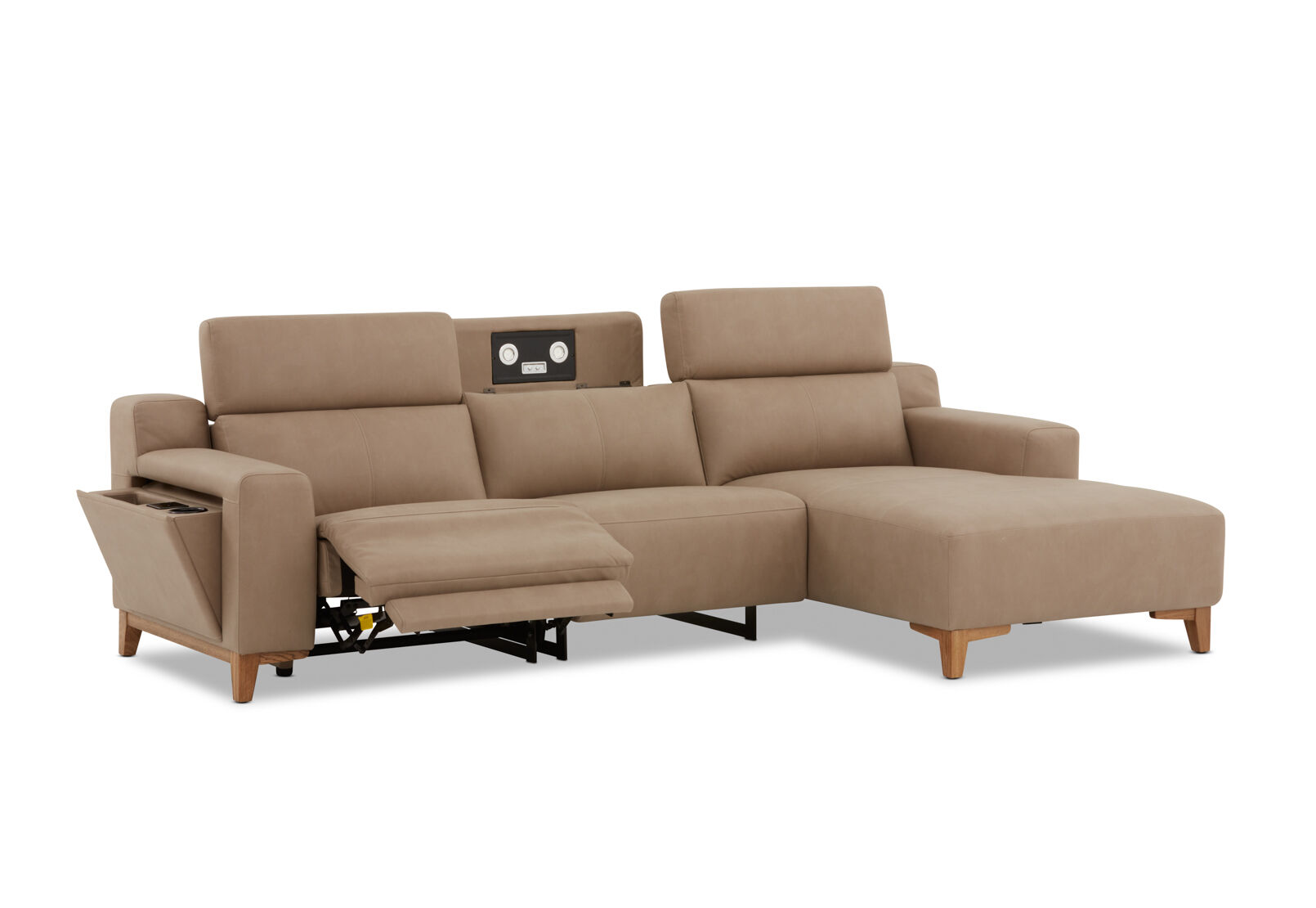 GAGE FABRIC - 3 Seater Sofa with Electric Recliner & RHF Chaise GAGE FABRIC