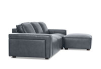 BARTELLE LEATHER - 3.5 Seater Sofa with Ottoman. BARTELLE LEATHER
