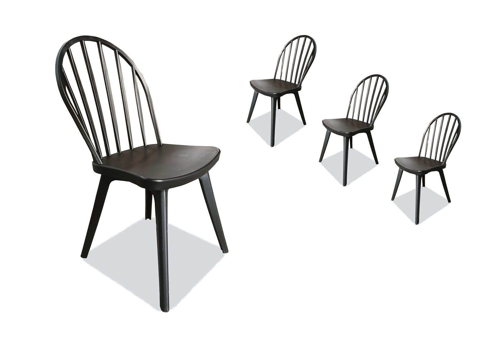 Hartsdale Set Of 4 Black Outdoor Dining Chairs Amart Furniture