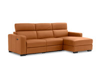 DAMIAN LEATHER - 3 Seater Sofa with RHF Chaise DAMIAN LEATHER