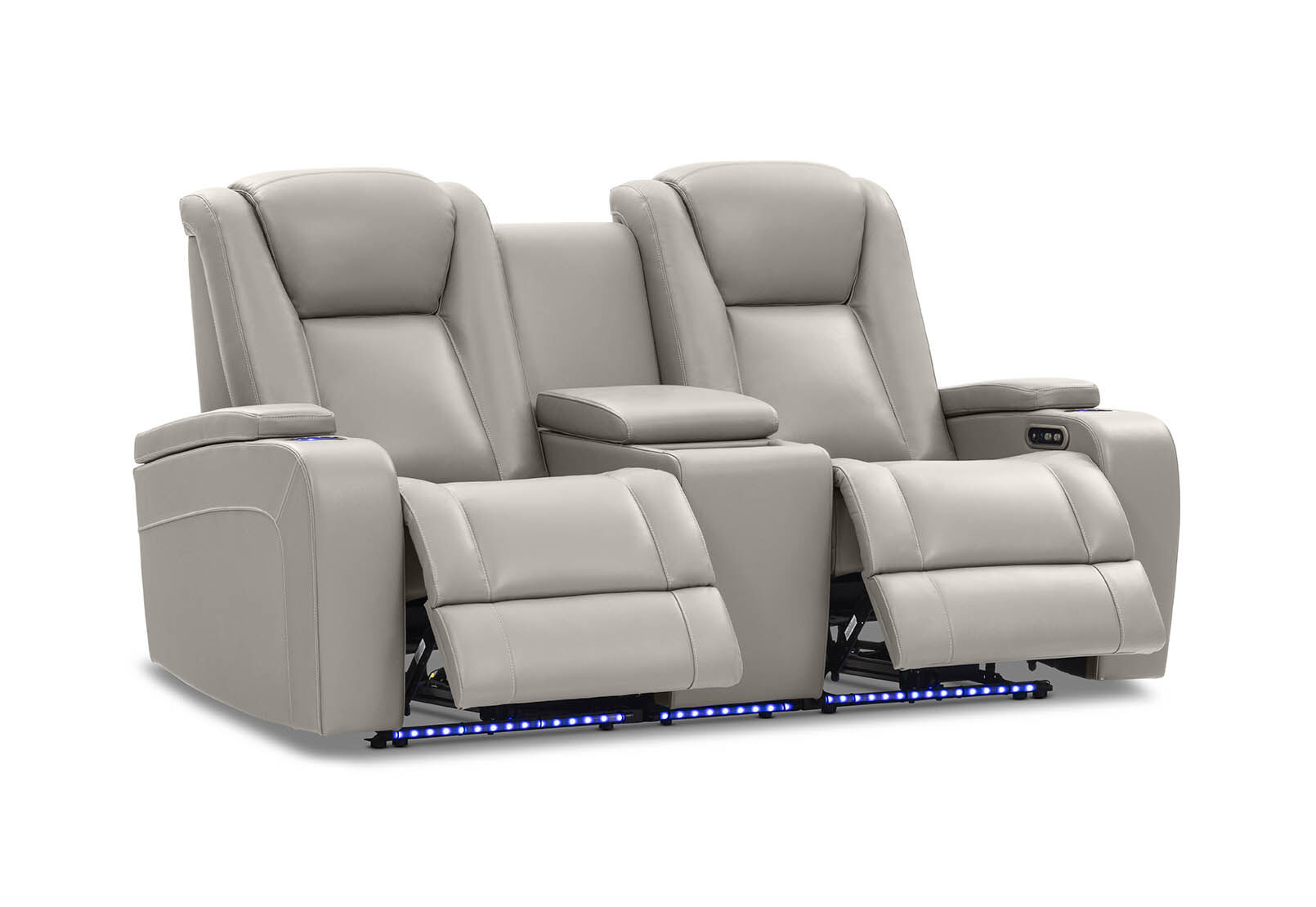 SENTINAL MK2 LEATHER - 2 Seater with 2 Electric Recliners and Console SENTINAL MK2 LEATHER