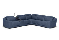 VANTRO FABRIC - Corner Lounge with 2 Inbuilt Electric Recliners and Speaker Console VANTRO FABRIC