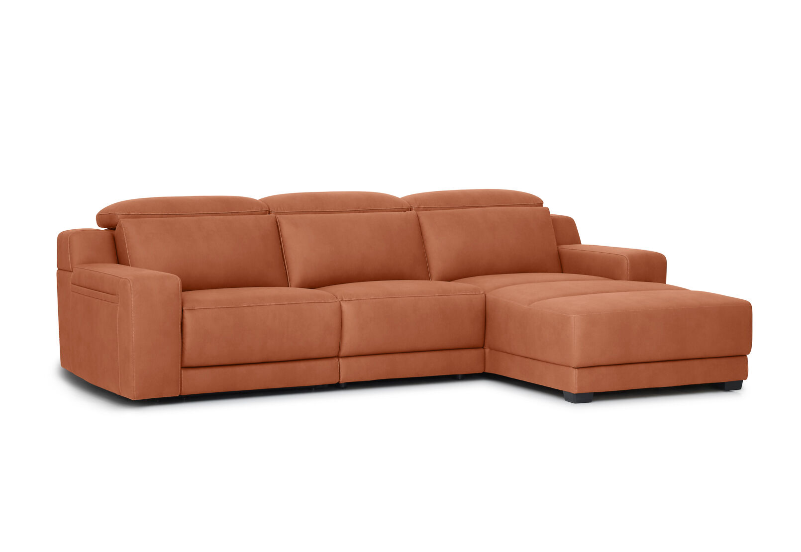 VANTRO FABRIC - 3 Seater RHF Chaise with Inbuilt Electric Recliner VANTRO FABRIC