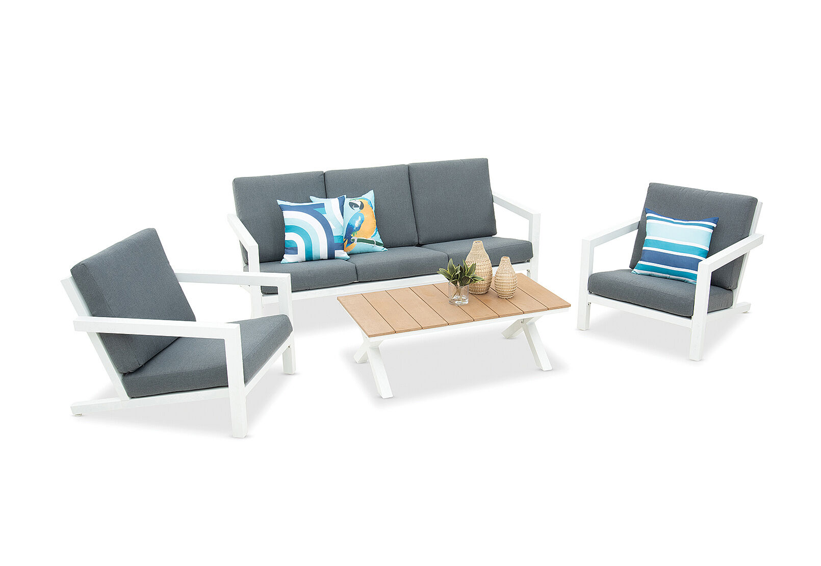 ELWOOD - 4 Piece Outdoor Lounge Setting. ELWOOD