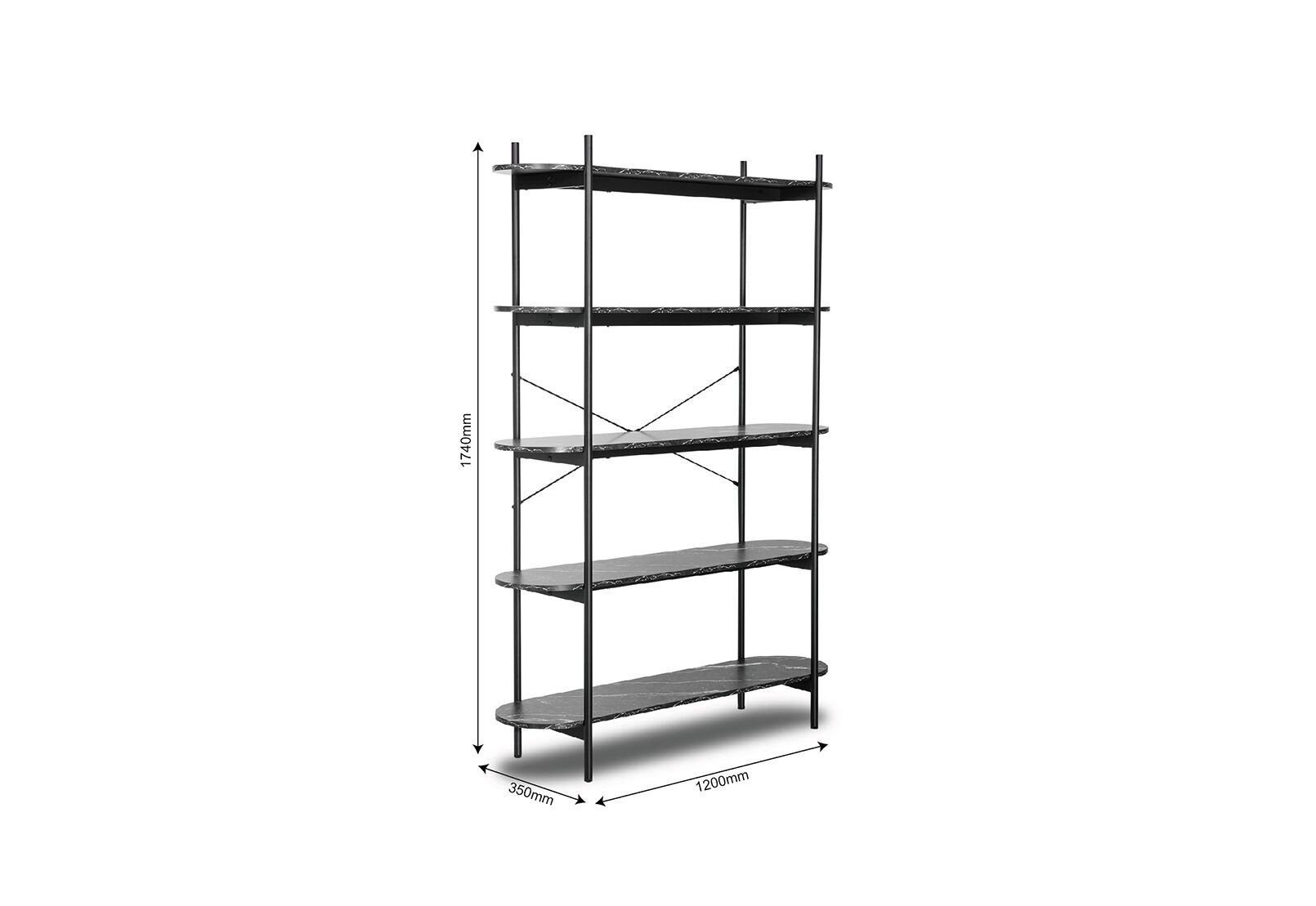 ELGIN - 5 Tier Bookcase ELGIN