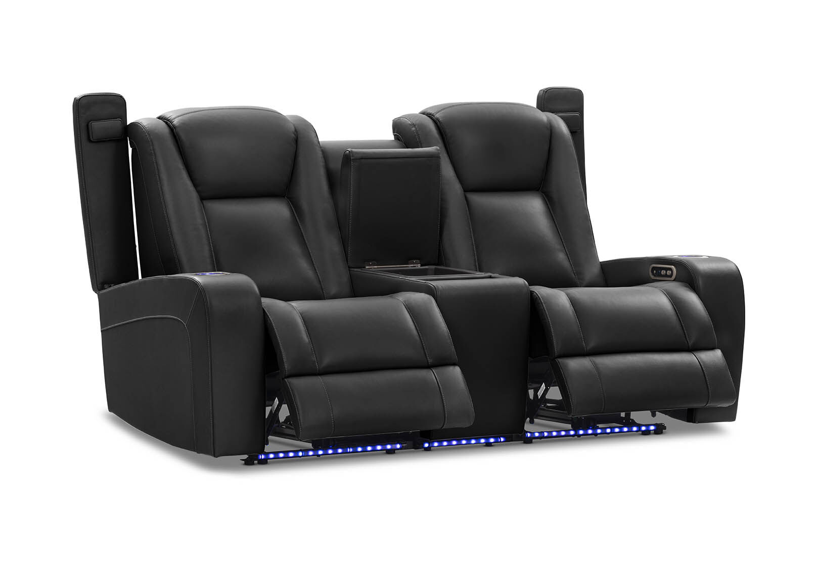 SENTINAL MK2 LEATHER - 2 Seater with 2 Electric Recliners and Console SENTINAL MK2 LEATHER