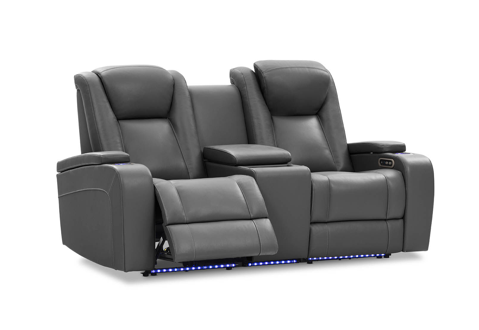 SENTINAL MK2 LEATHER - 2 Seater with 2 Electric Recliners and Console SENTINAL MK2 LEATHER