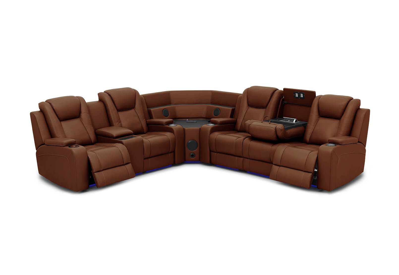 SENTINAL MK2 LEATHER - 5 Piece Corner with LHF Console SENTINAL MK2 LEATHER
