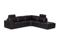 BARTELLE LEATHER - 5 Piece RHF Corner Chaise. BARTELLE LEATHER