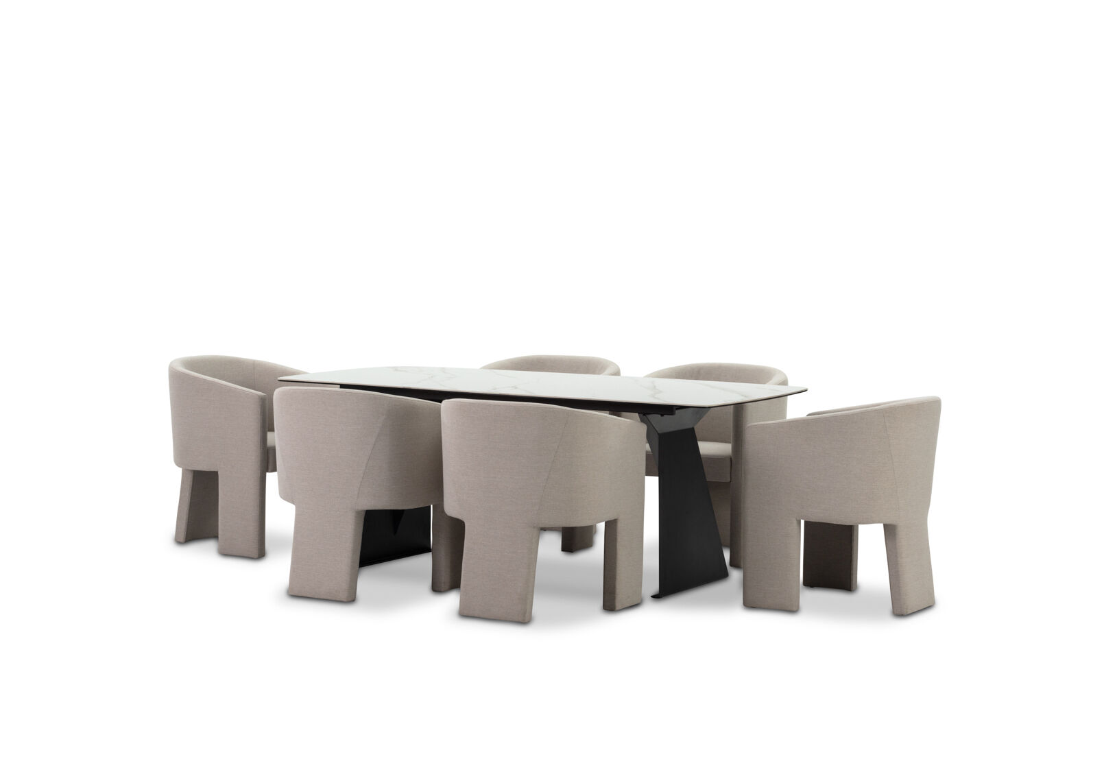 MACKINLEY - 7 Piece Suite with Alicante Dining Chairs. MACKINLEY
