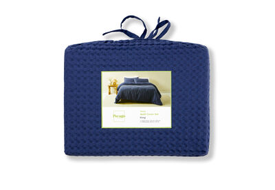 VERNA - Blue Quilt Cover Set - Super King