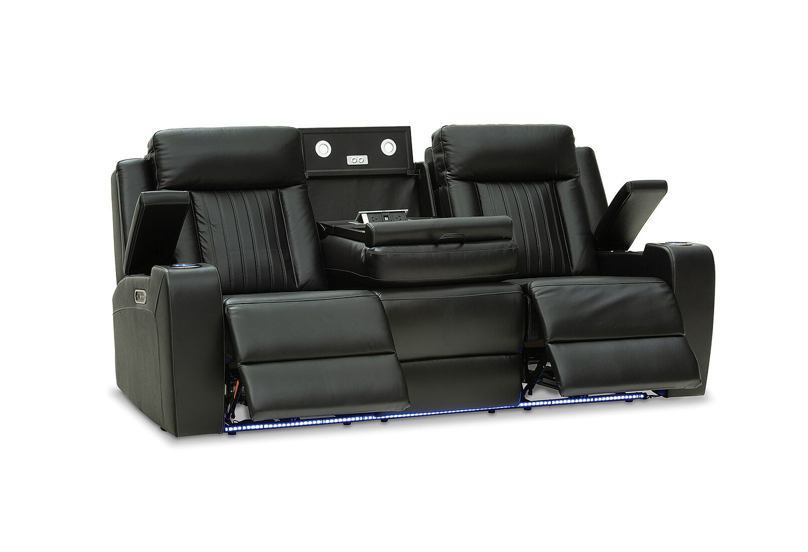 JULIUS - Leather 3 Seater with 2 Electric Recliners JULIUS