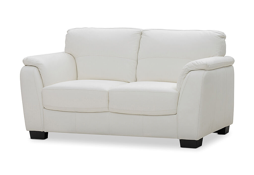PURE WHITE MARISSA Leather 2 Seater Sofa