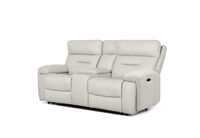 HOLLYWOOD LEATHER - 2 Seater with Electric Recliners & Console HOLLYWOOD LEATHER