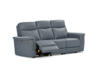 SERGIO LEATHER - 3 Seater with 2 Inbuilt Electric Recliners SERGIO LEATHER